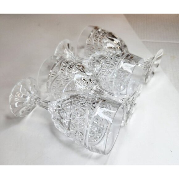 Vintage Set Of 4 Crystal d'Adriana LUNA 6 inch Water Goblets/Wine Glasses - Picture 12 of 16